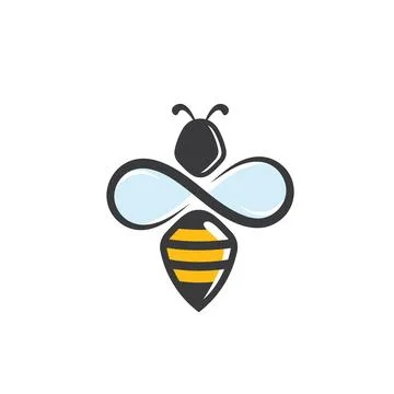 Bee vector icon illustration design concept Stock Illustration