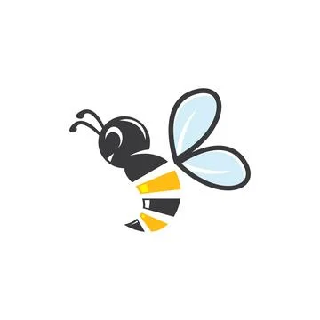 Bee vector icon illustration design concept Stock Illustration