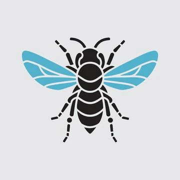 Bee vector style art design Stock Illustration