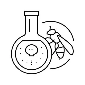 Bee venom beekeeping line icon vector illustration Stock Illustration