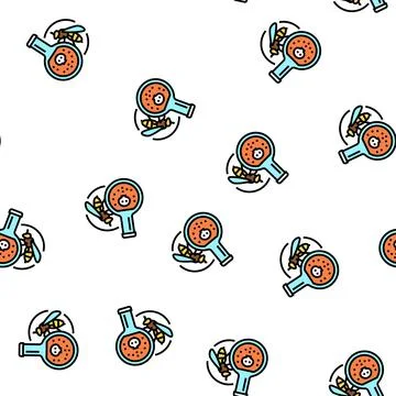 Bee venom beekeeping vector seamless pattern 库存插图