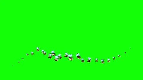 Bee wave green Stock Footage 250254293