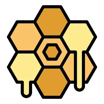 Bee wax icon vector flat Illustrazione stock