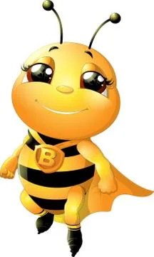 Bee on a white background Stock Illustration