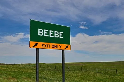 BEEBE US Highway Exit Only Sign Stock Photos