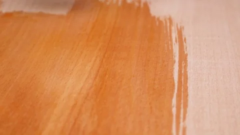 Beech board painting. Stock Footage 71563450
