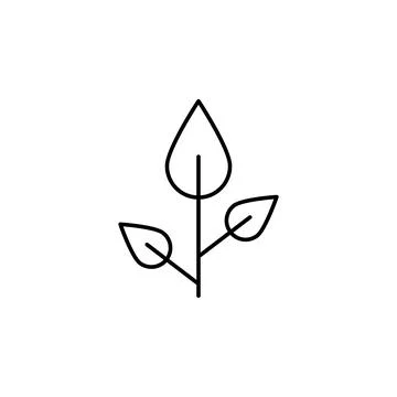 Beech icon. Element of nature icon for mobile concept and web apps. Thin line Stock Illustration