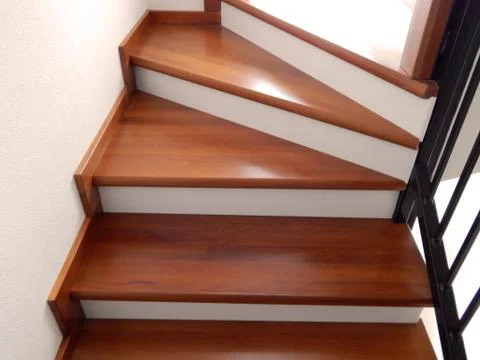 Beech ladder in the interior of the house Stock Photos