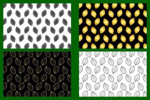 Beech leaf - vector pattern 스톡 일러스트