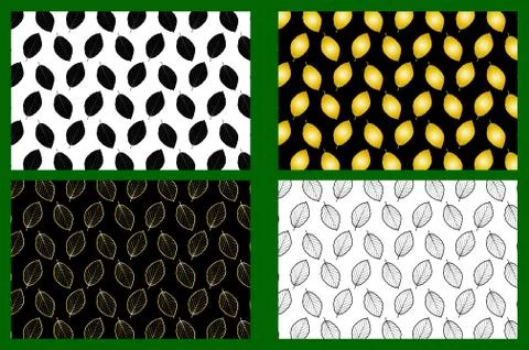 Beech leaf - vector pattern 스톡 일러스트