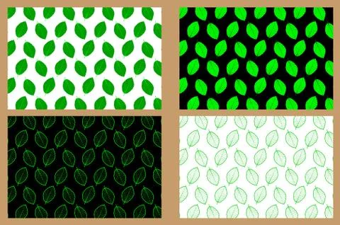 Beech leaf - vector pattern イラスト素材
