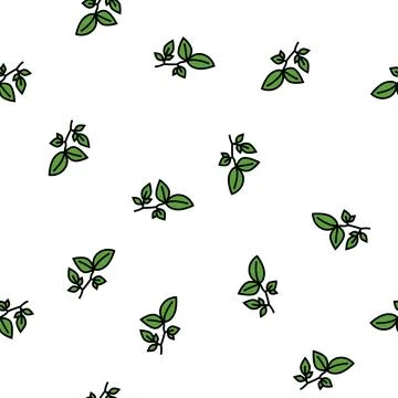 Beech leaf vector seamless pattern Stock Illustration