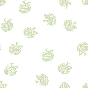 Beech wood glyph seamless pattern Illustrazione stock