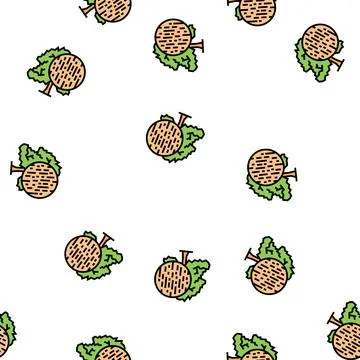 Beech wood vector seamless pattern Stock Illustration