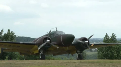 Beechcraft E18S / C45  F-AZEJ Stock Footage 7761413