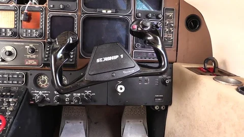 Beechcraft Starship Cockpit Controls Stock-Footage 75976485