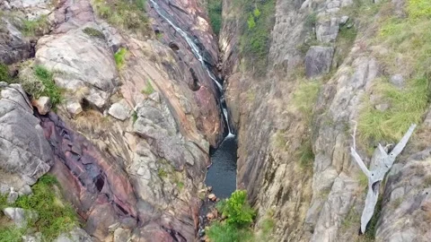 Beechworth gorge falls drone Stock Footage 303799174