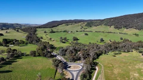 Beechworth Wodonga Road Aerial Vídeos de archivo 331052782