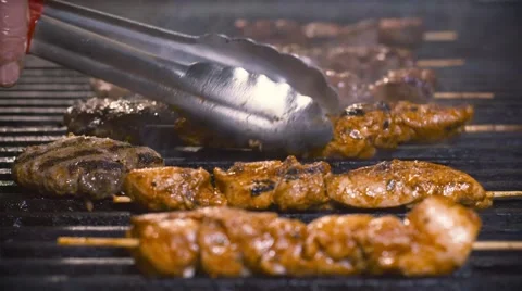 Beef and Chicken kabab Stock Footage 63150219