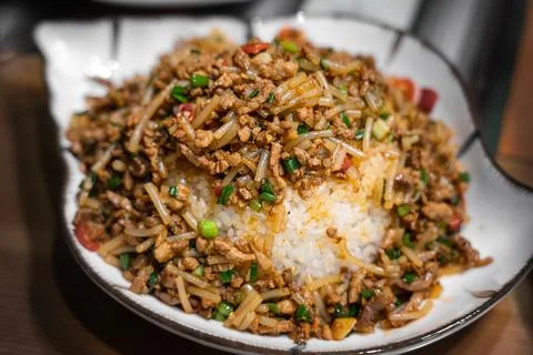 Beef and rice Stock Photos