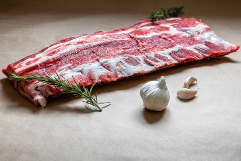 Beef. Back ribs Foto stock