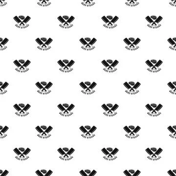 Beef bbq steaks pattern seamless Stock Illustration