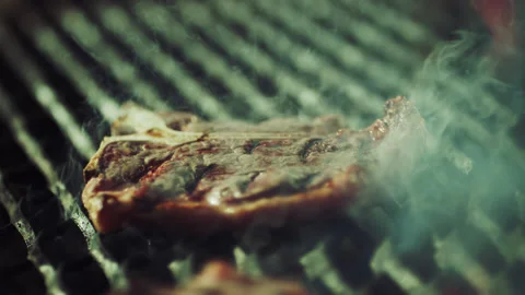 Beef Black Angus Chef Check with Knife Close-up Stock Footage 156892167