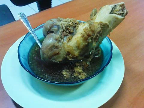 Beef bone soup Foto stock