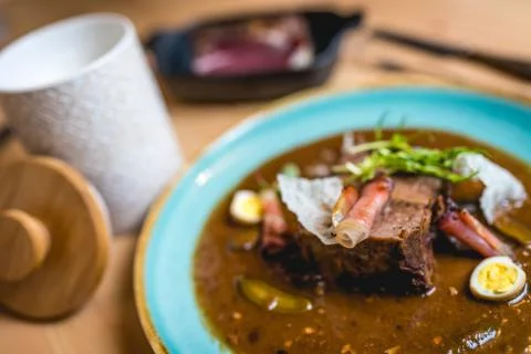 Beef Brisket with bacon Stock Photos