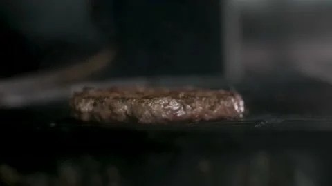 Beef burger on grill Stock Footage 170832633