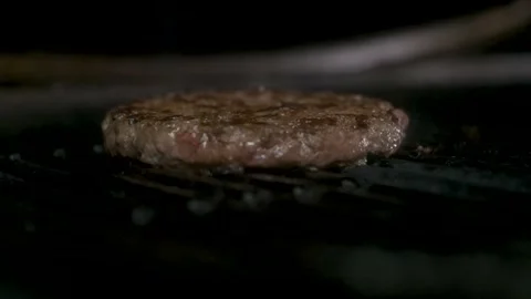 Beef burger on grill Stock Footage 170832723