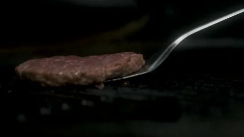 Beef burger on grill Stock Footage 170832817