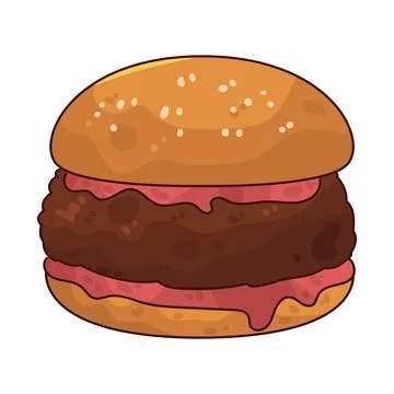 Beef burger illustration Stock Illustration