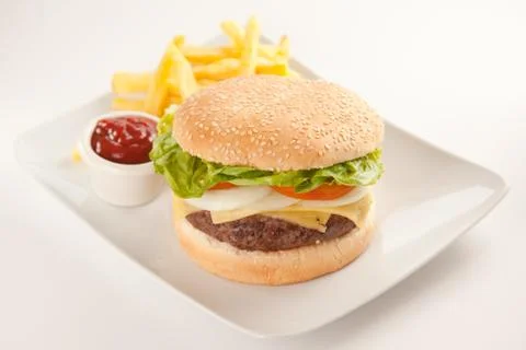 Beef burger Stock Photos