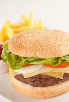 Beef burger Stock Photos