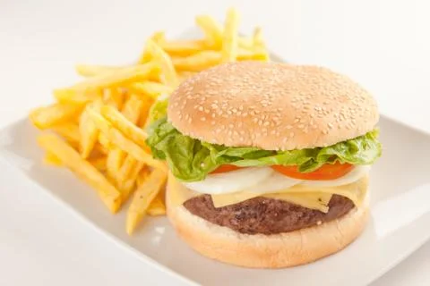 Beef burger Stock Photos