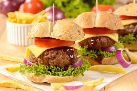 Beef burger Stock Photos