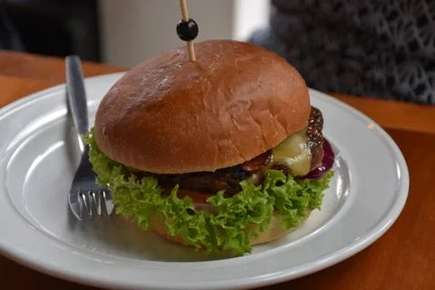 Beef Burger Stock Photos