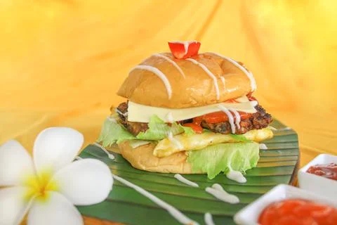 Beef burger Stock Photos