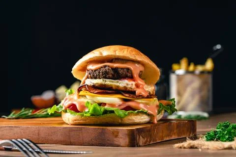 Beef Burger Stock Photos