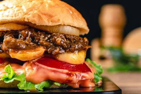 Beef Burger Stock Photos