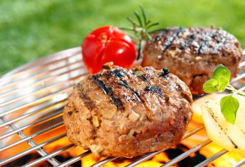 Beef burgers Stock Photos