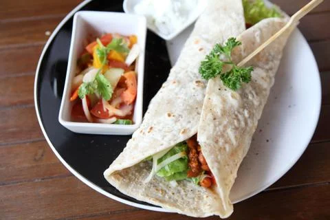 Beef burrito Stock Photos