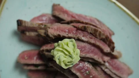 Beef with butter High quality 4k footage Video stock 259943244
