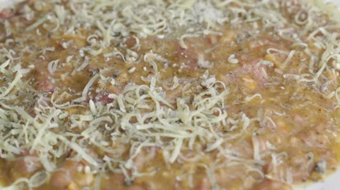 Beef carpaccio - cheese and olive Stock Footage 35861046