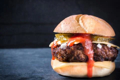 Beef cheeseburger Foto stock