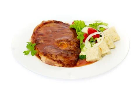 Beef with crackers Stock Photos