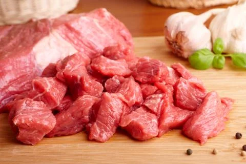 Beef on cutting board Stock Photos