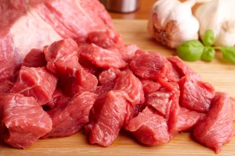 Beef on cutting board Foto stock