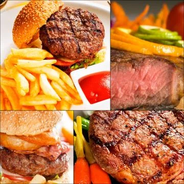 Beef dishes collage Stock Photos